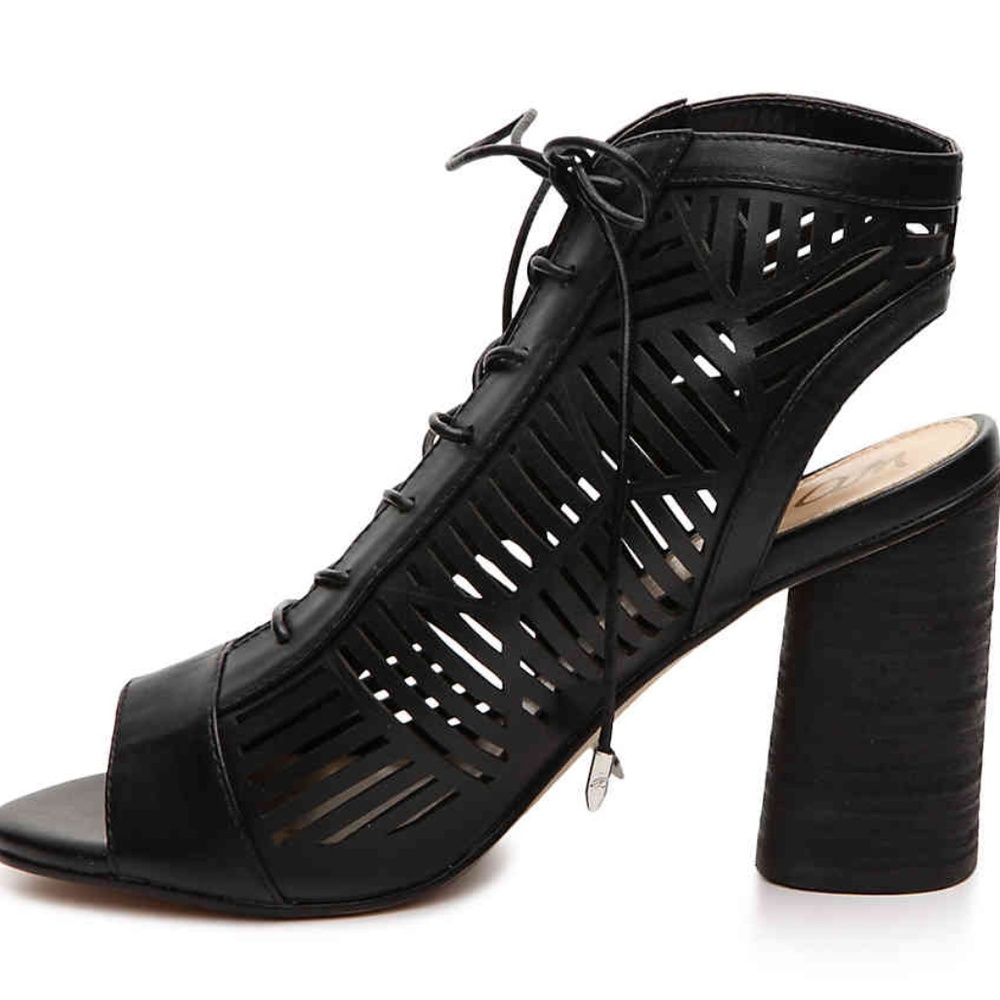 Black Peep Toe Booties